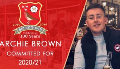 Archie Brown Commits at Selby Town FC for 2020/21 Season 3